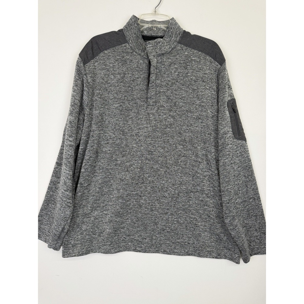 Greg Norman Sweatshirt Men's Size XXL‎ 1/4 Button Pullover Golf Sweater Gray